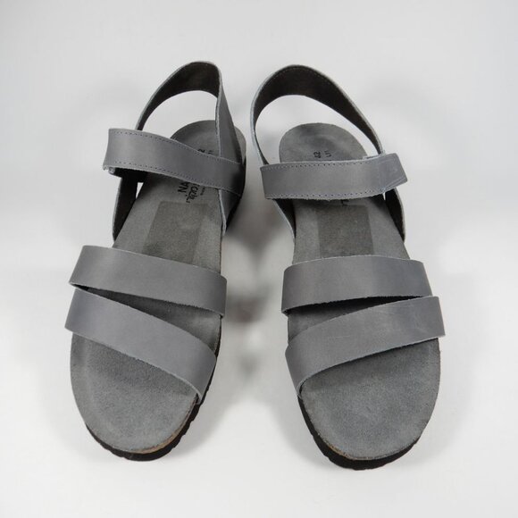 Naot Kayla Wedge Sandals Size EU 42 11 11.5 Slate Grey Leather Comfort NEW $144 - Picture 3 of 10